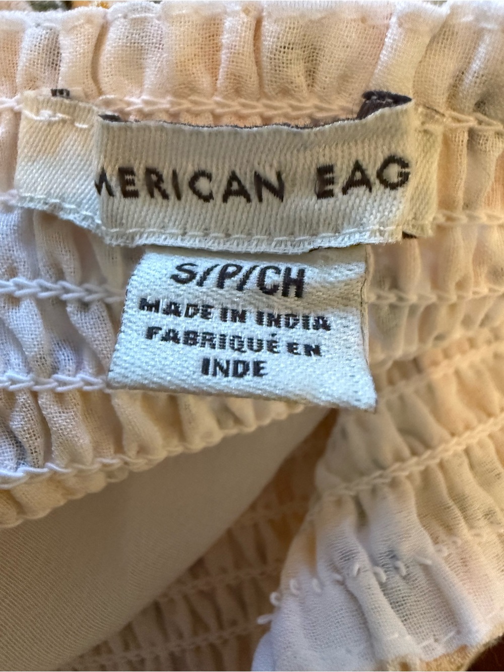 American Eagle Outfitters White Mini Skirt with Yellow Floral Print - Picture 2 of 4